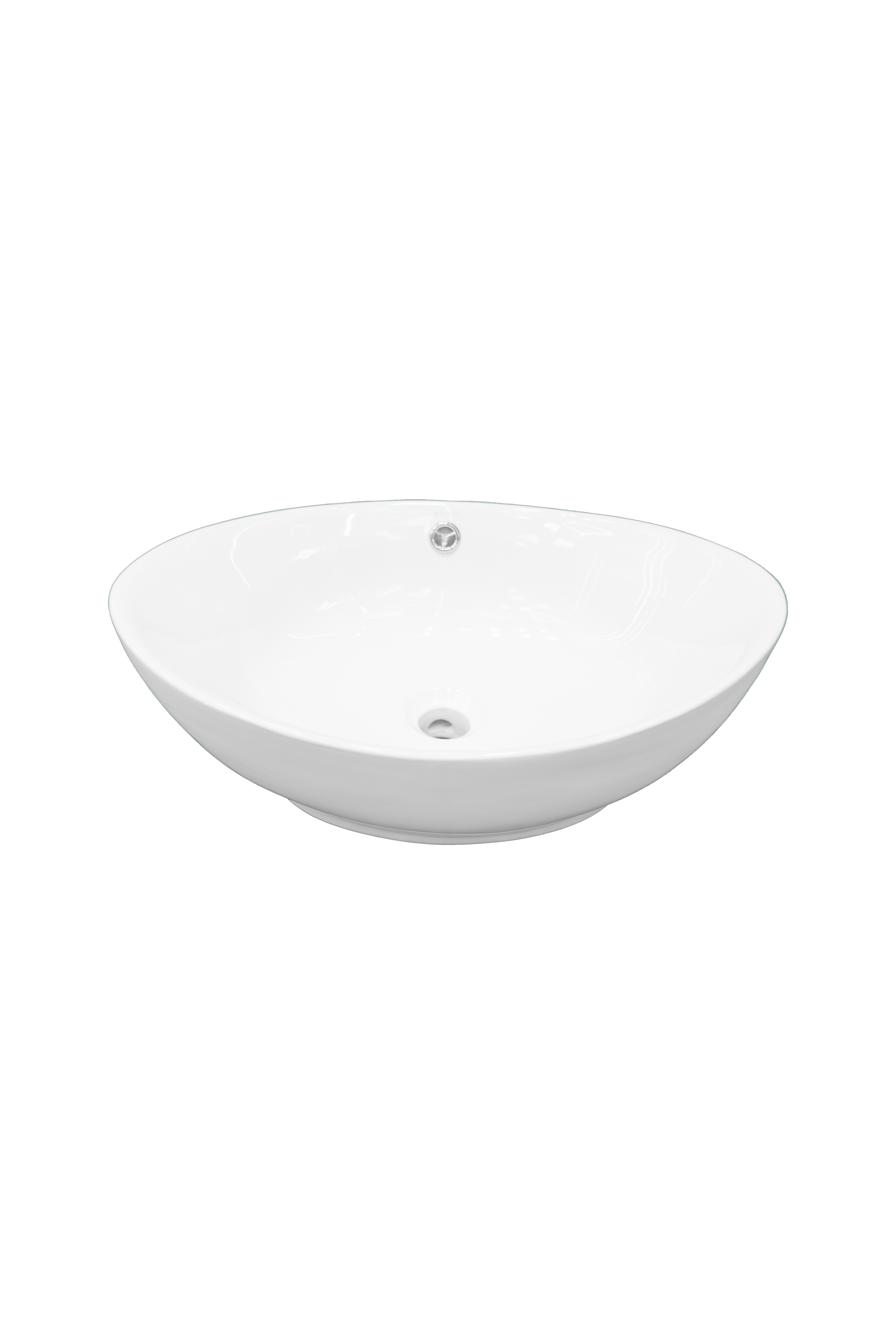 Cuba De Sobrepor ZIPA Marca RICCO Ceramica Formato Eliptico Branco 61x40